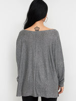 NEW FEELING Womens Dark Grey T-Shirts