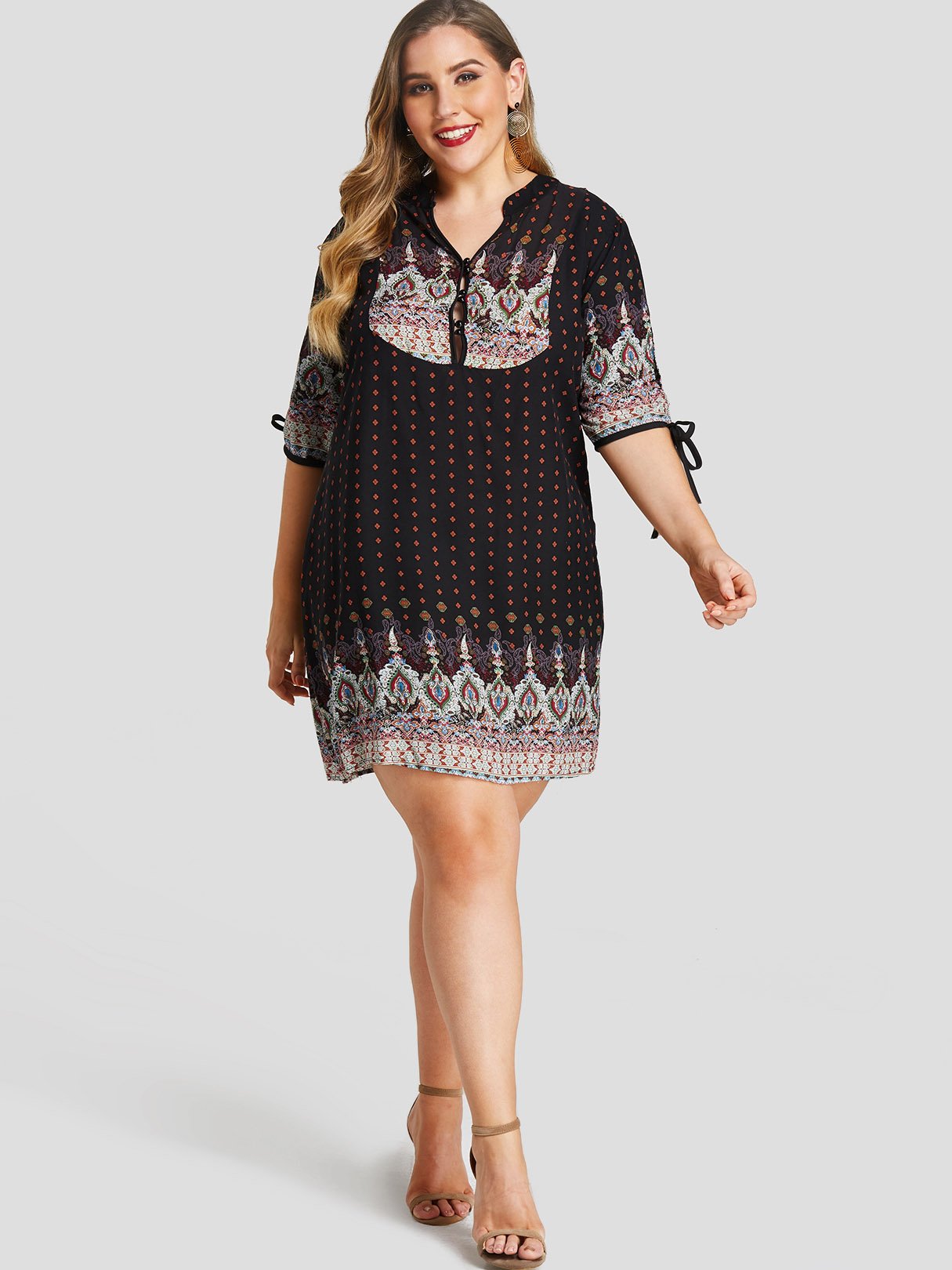 NEW FEELING Womens Black Plus Size Dresses