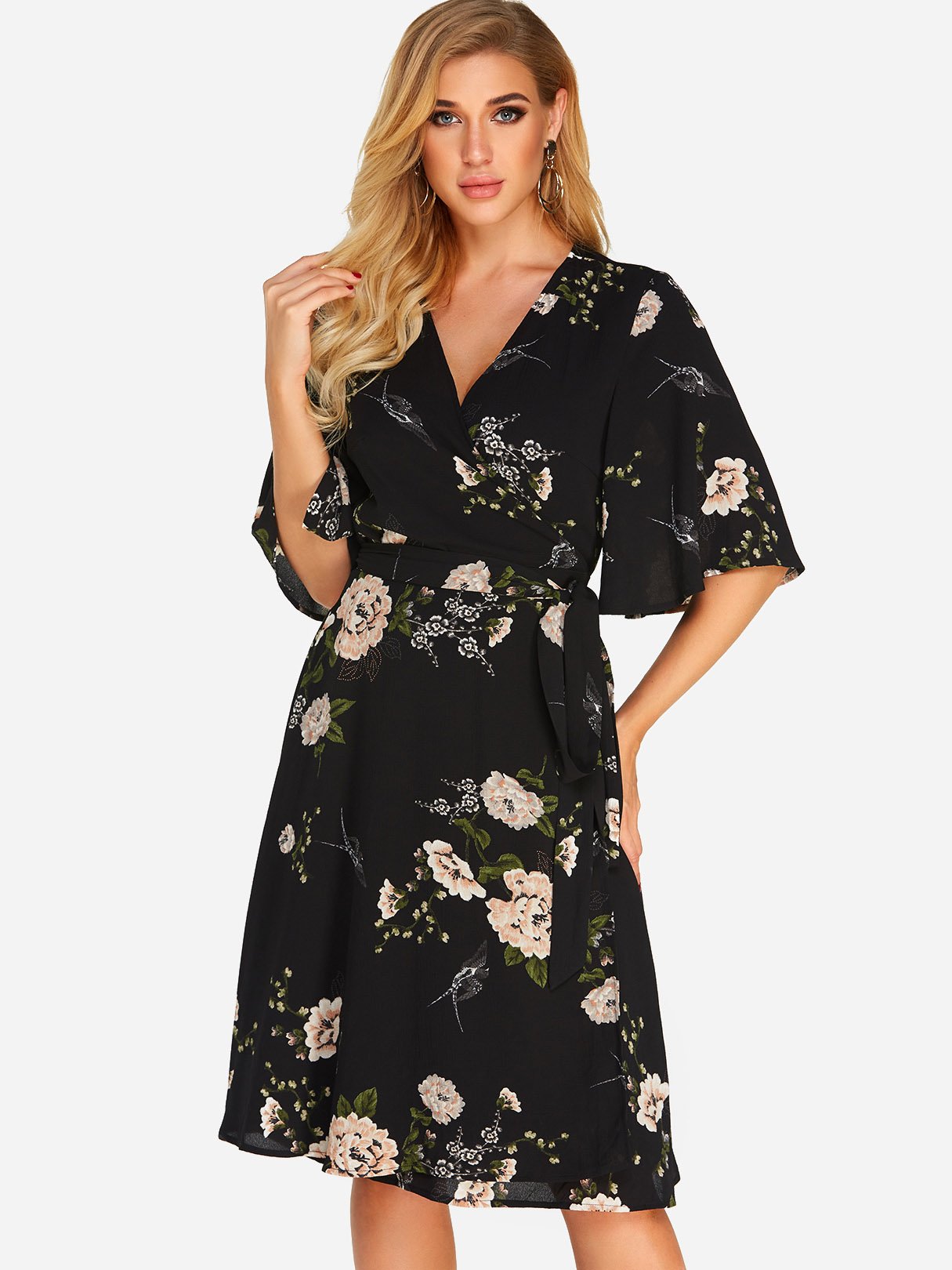 Custom Ladies V-Neck Dresses