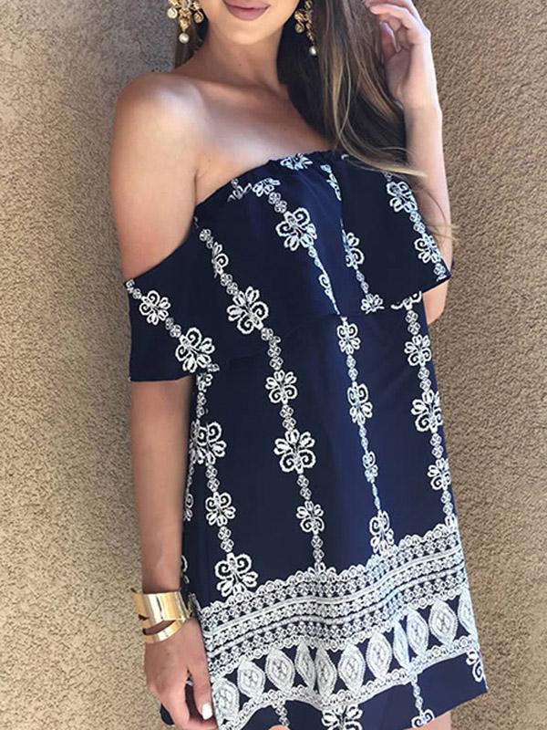 OEM Ladies Navy Mini Dresses