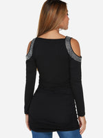 NEW FEELING Womens Black T-Shirts