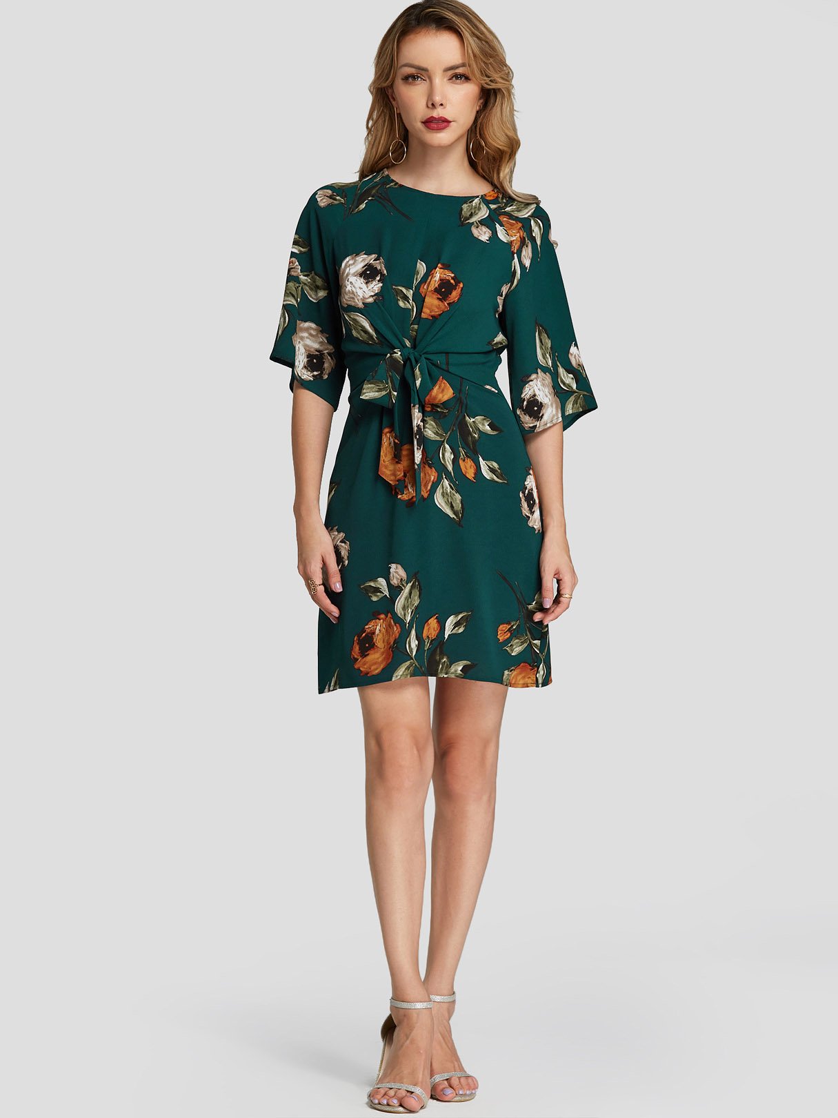 NEW FEELING Womens Green Mini Dresses