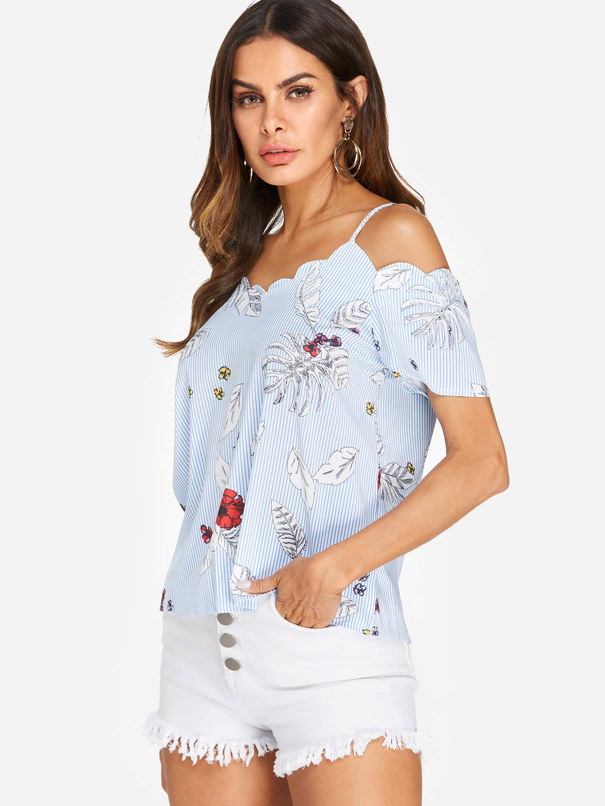 OEM Ladies Blue Blouses