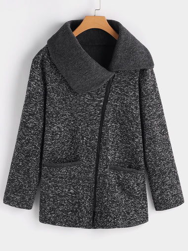 Wholesale Plain Long Sleeve Plus Size Coats & Jackets
