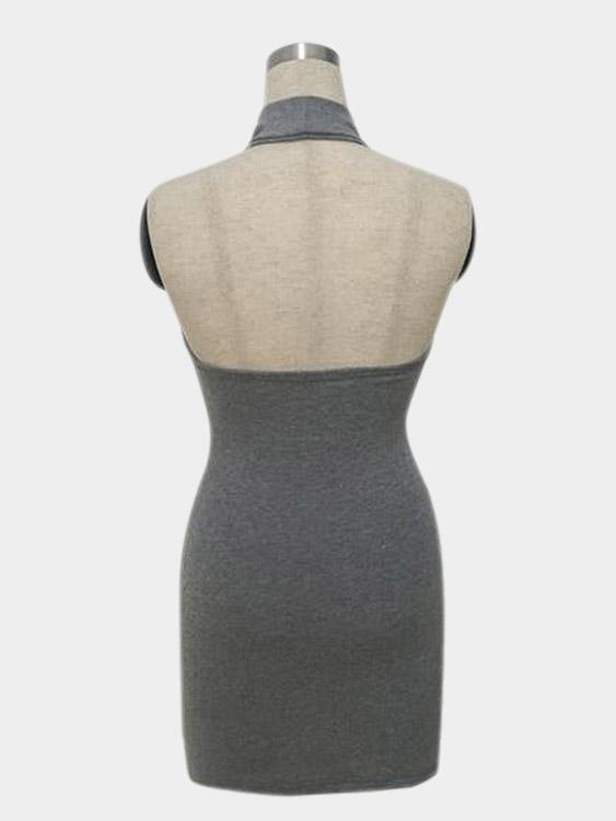 NEW FEELING Womens Grey Bodycon Dresses