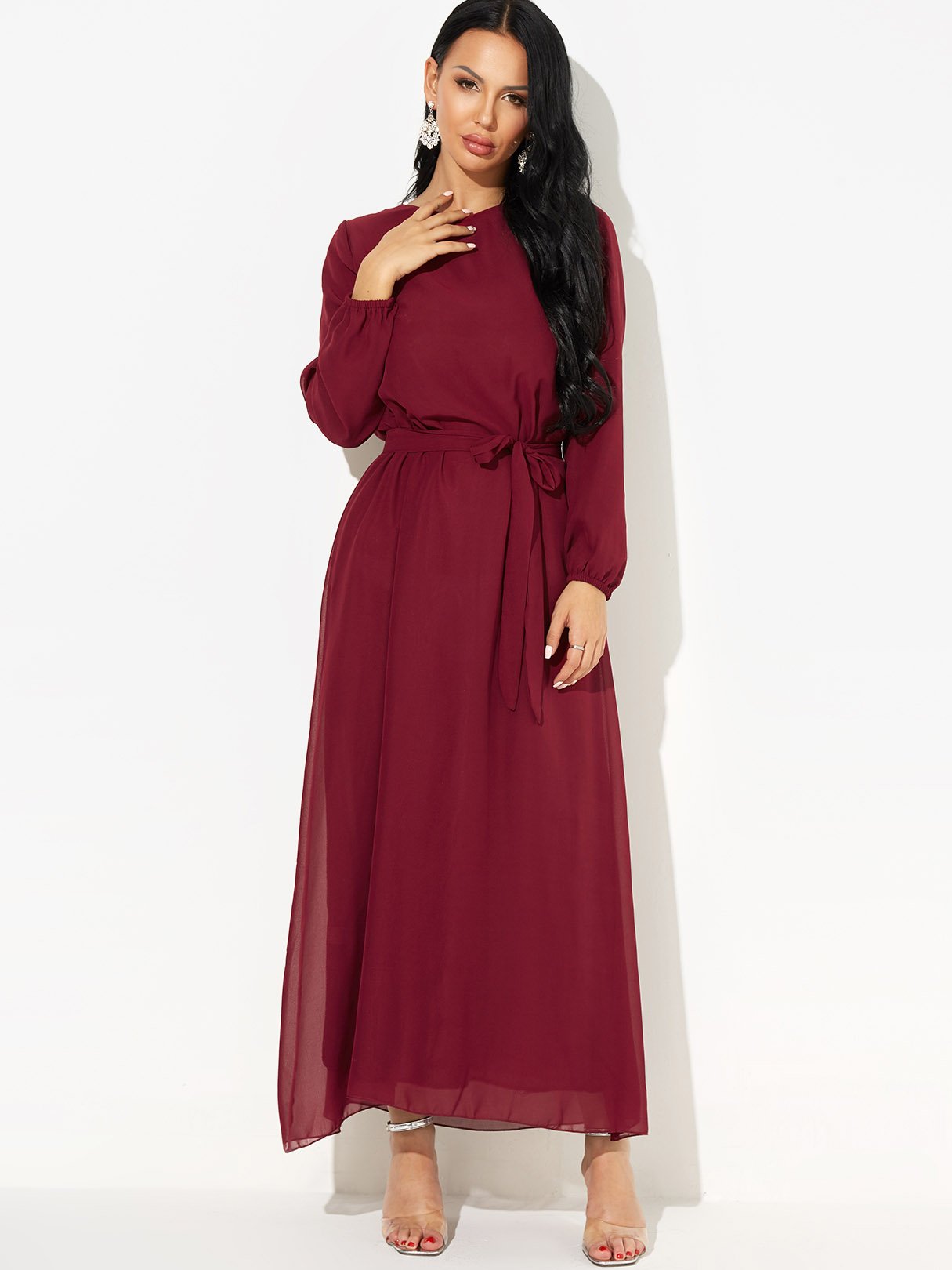 ODM Ladies Long Sleeve Maxi Dress