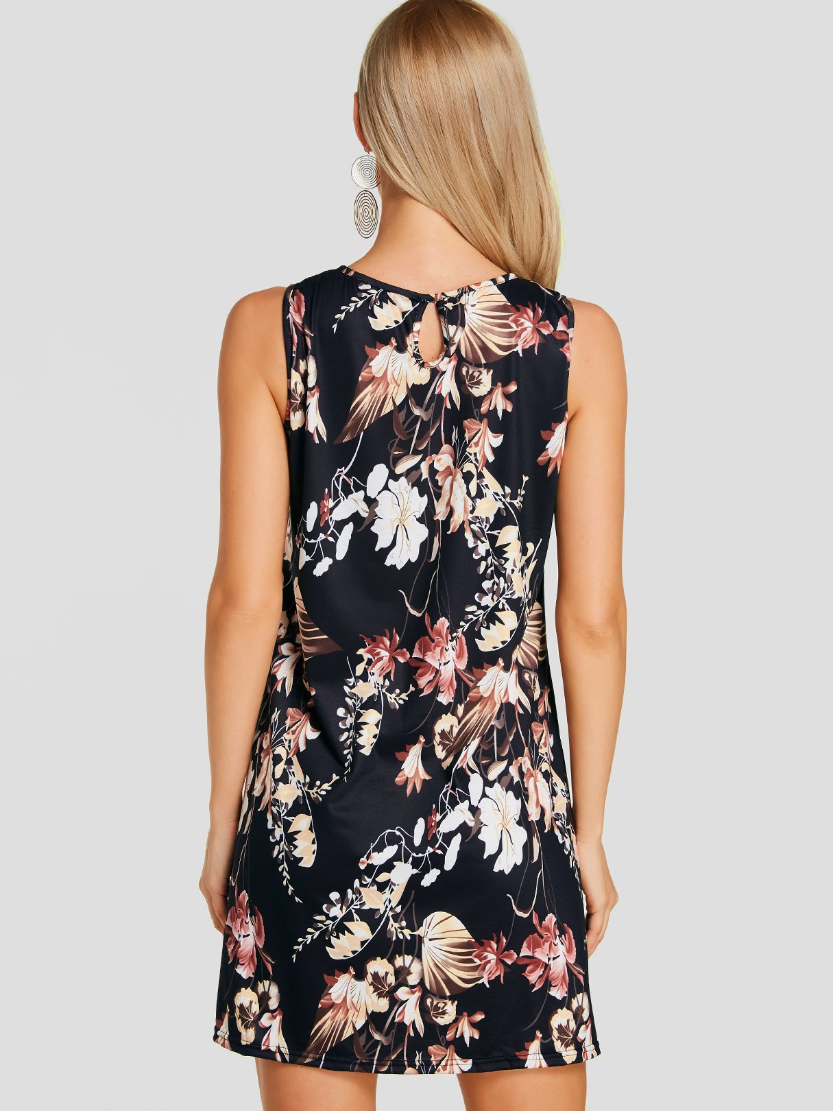 Custom Womens Floral Print Mini Dresses