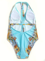 NEW FEELING Womens Blue One-Pieces