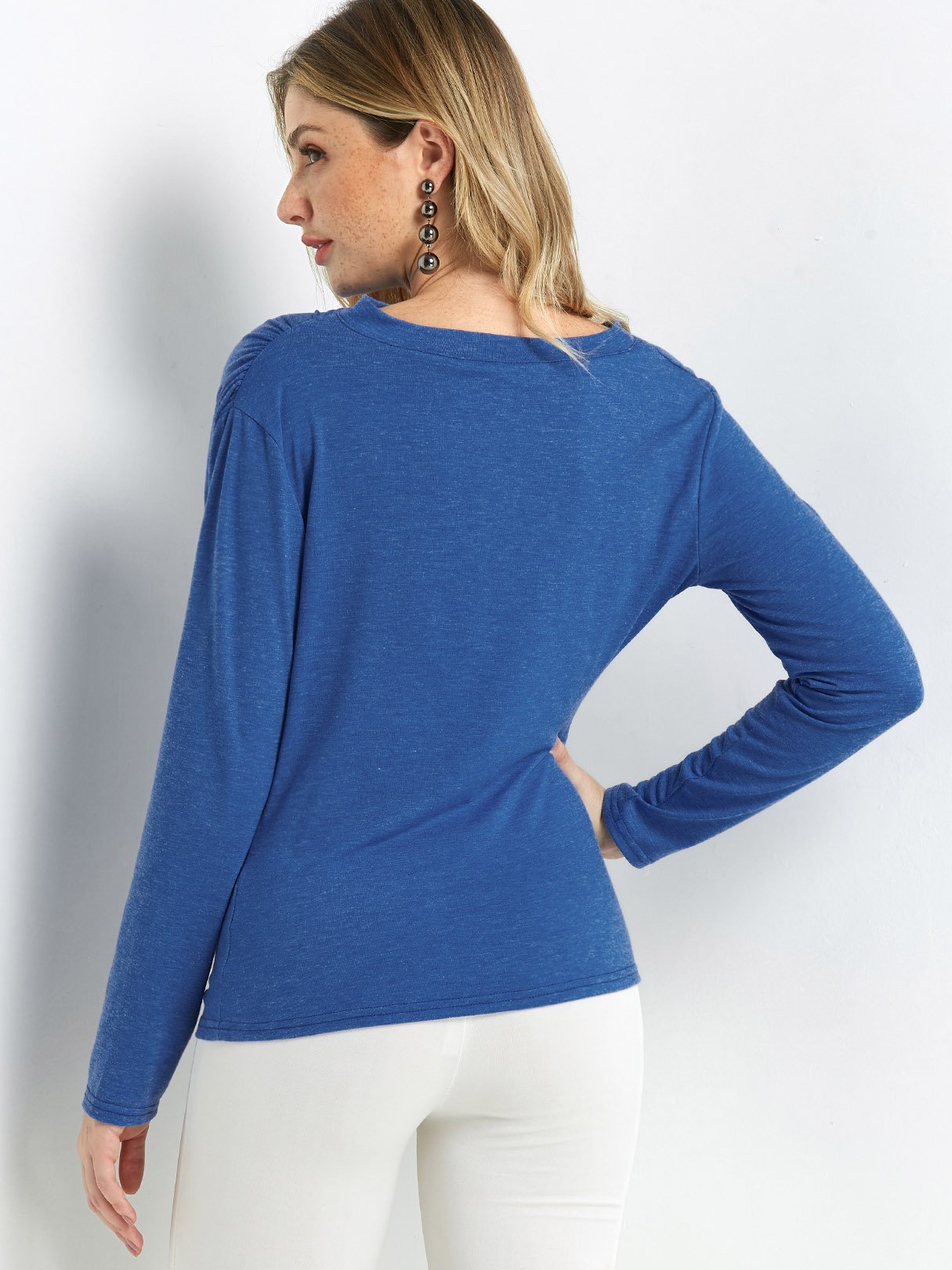 NEW FEELING Womens Blue T-Shirts
