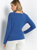 NEW FEELING Womens Blue T-Shirts