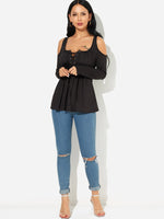 OEM ODM Ladies Blue T-Shirts