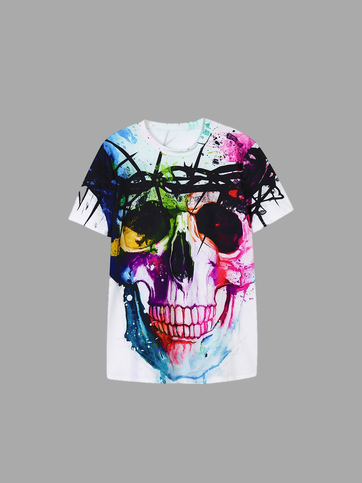 Wholesale Round Neck Skull Pattern Design T-Shirts