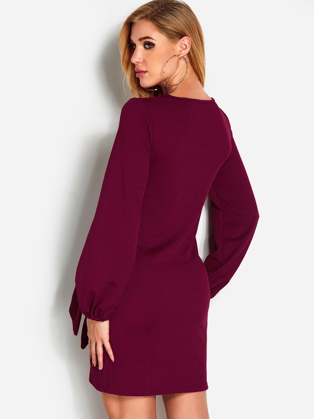 NEW FEELING Womens Red Casual Dresses