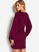 NEW FEELING Womens Red Casual Dresses