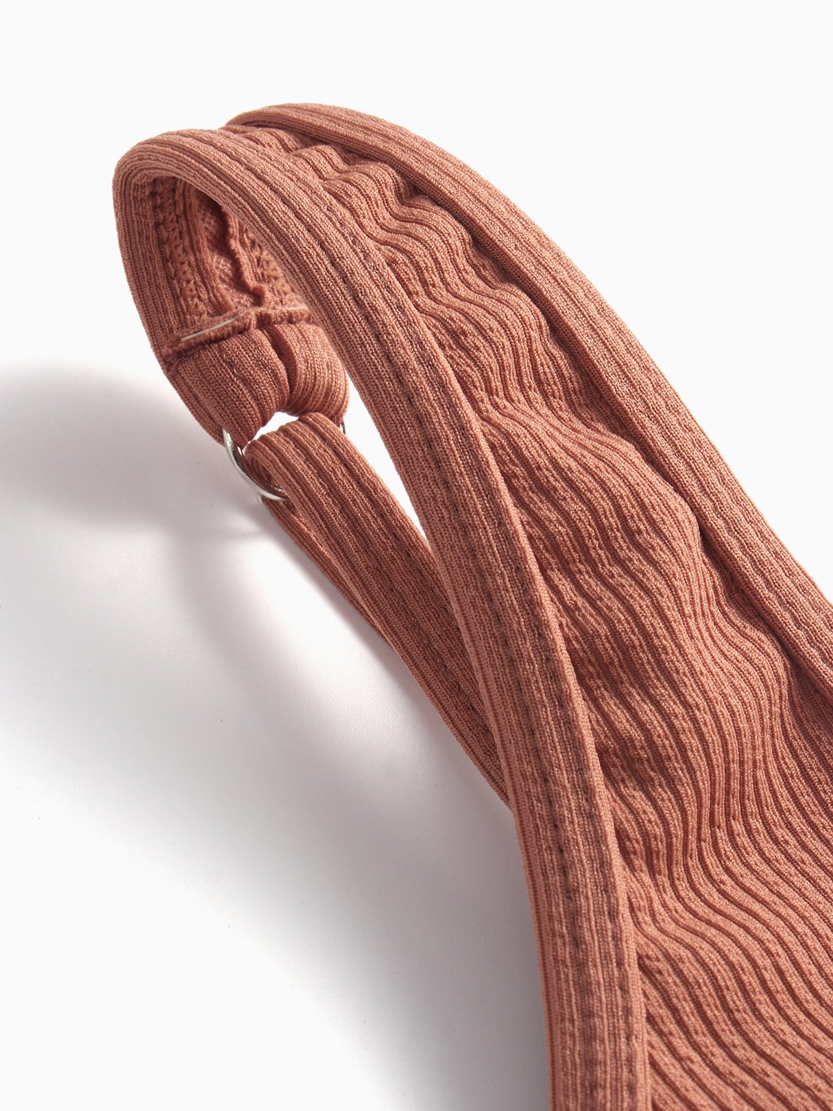 Custom One Shoulder Sleeveless Khaki Bikini Set Good Manufacturers