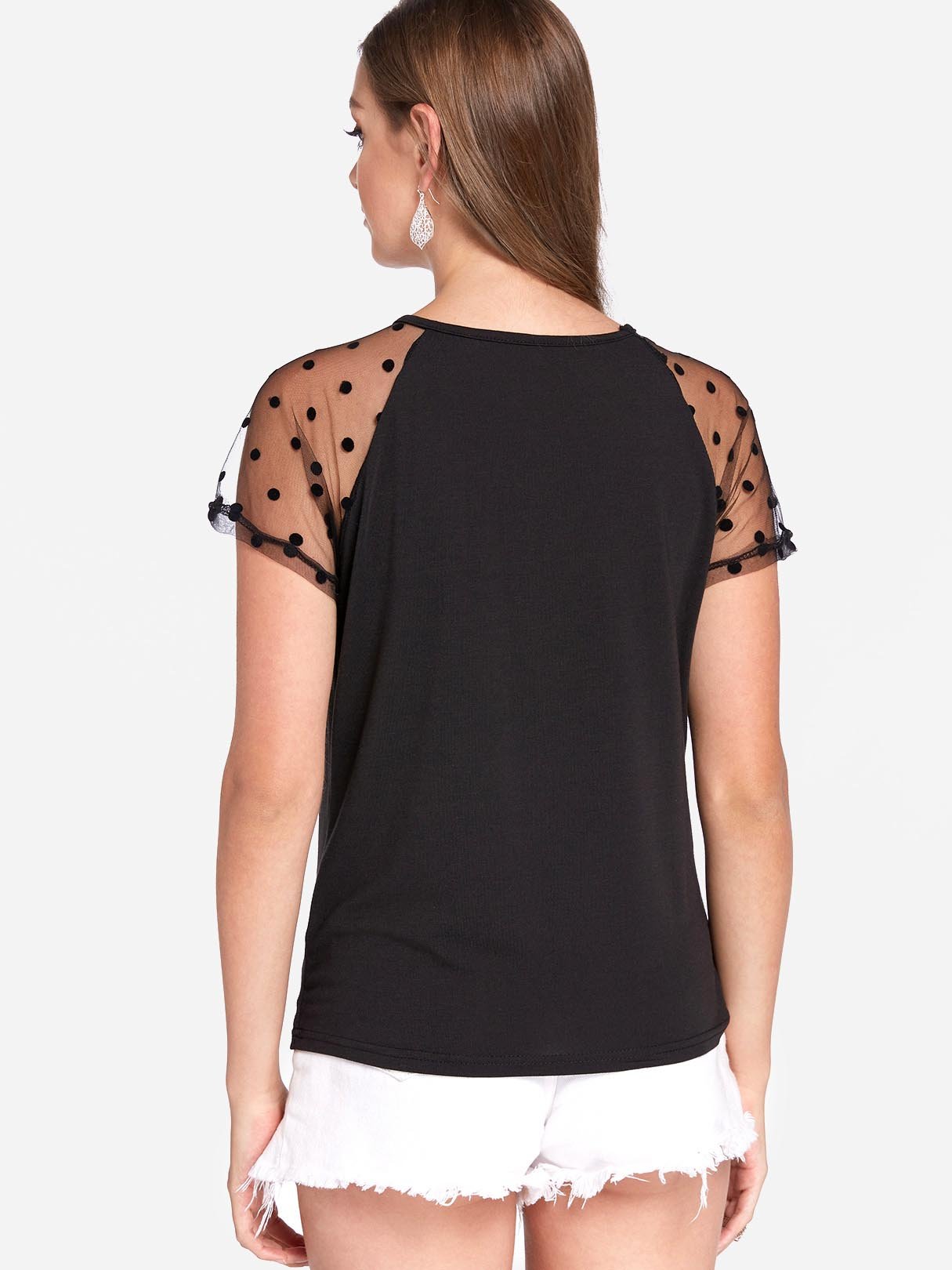 NEW FEELING Womens Black T-Shirts
