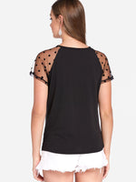 NEW FEELING Womens Black T-Shirts