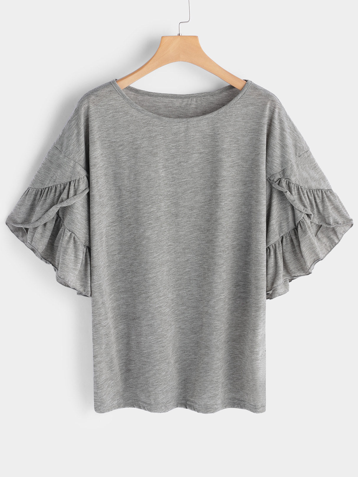Wholesale Half Sleeve Round Neck Grey T-Shirt
