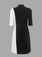 NEW FEELING Womens Black & White Casual Dresses
