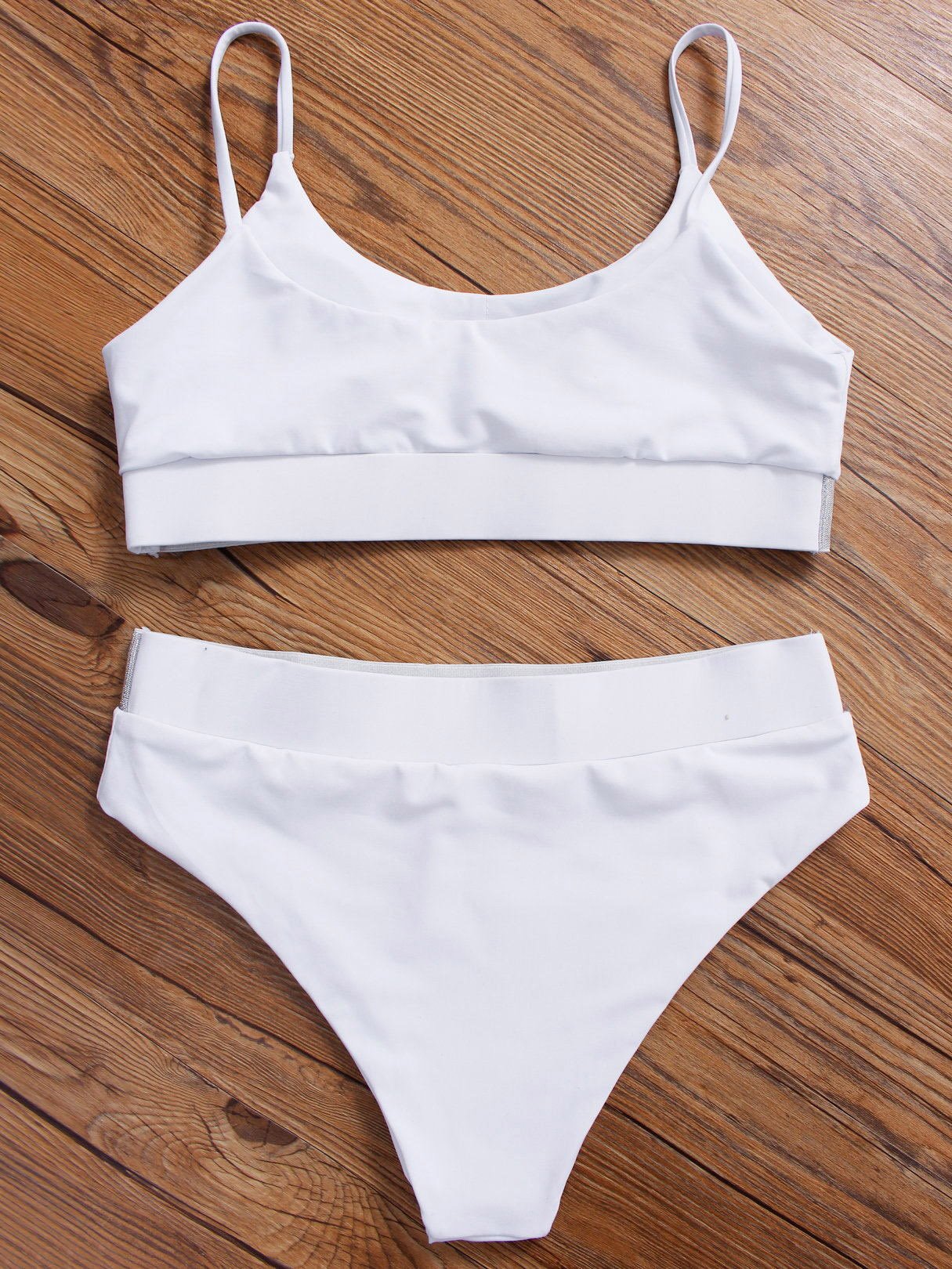 NEW FEELING Womens White Bikinis