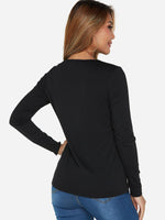NEW FEELING Womens Black T-Shirts