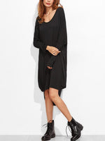 NEW FEELING Womens Black Casual Dresses