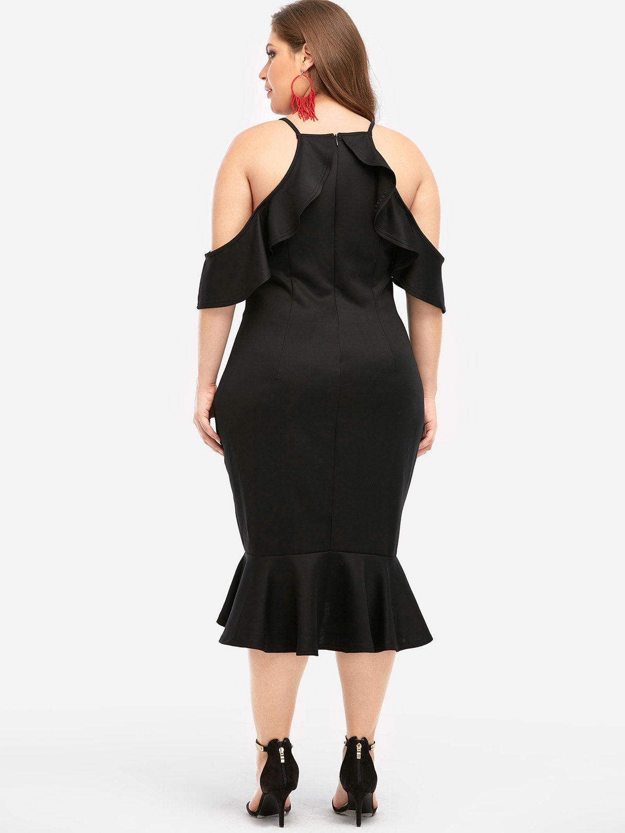 NEW FEELING Womens Black Plus Size Dresses