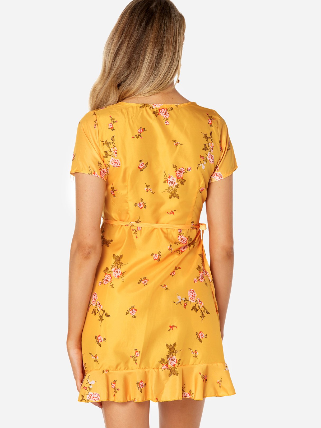 NEW FEELING Womens Yellow Mini Dresses