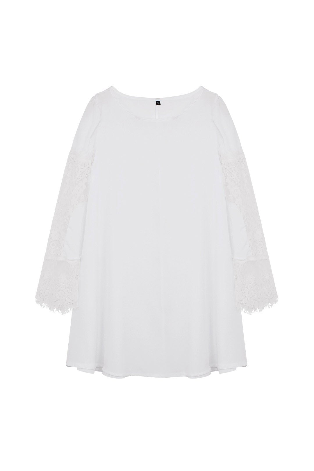 Wholesale White Plain Lace Chiffon Dresses