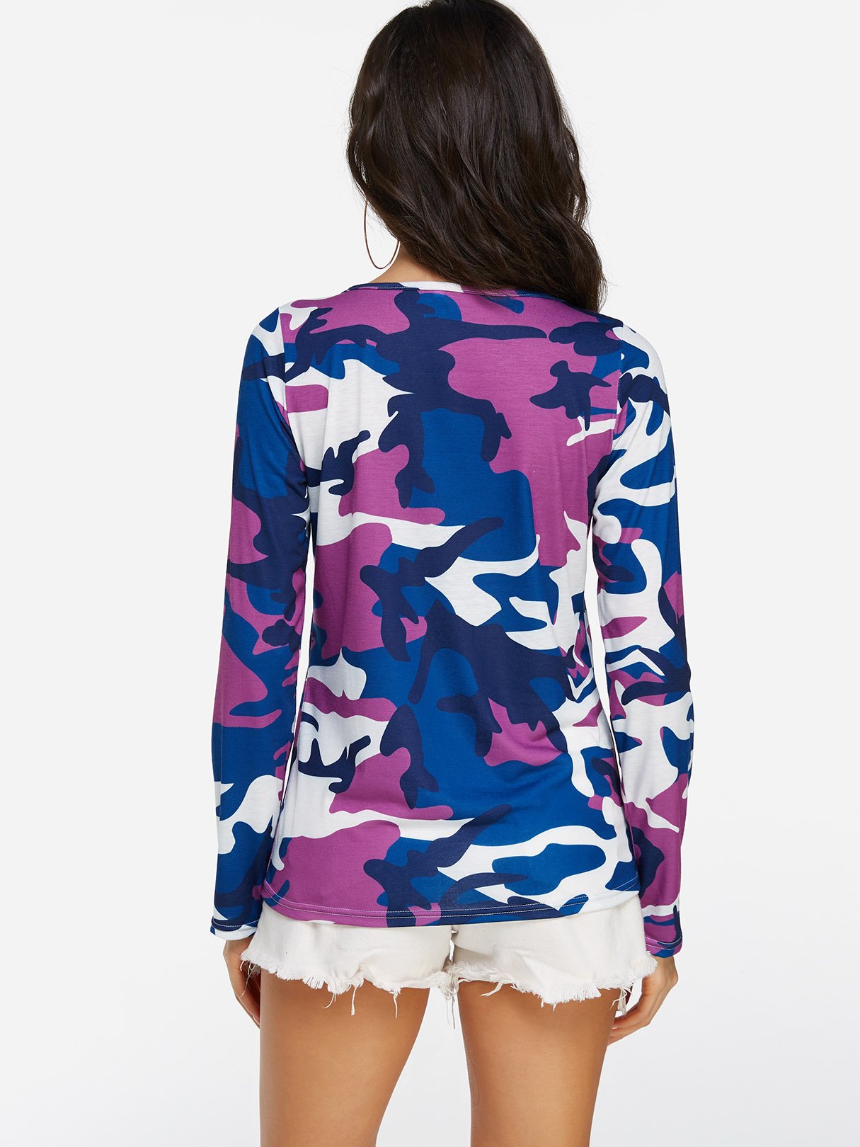 NEW FEELING Womens Camo T-Shirts