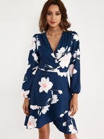 OEM Ladies Navy Floral Dresses