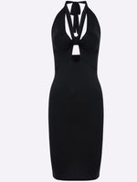 OEM Ladies Black Midi Dresses