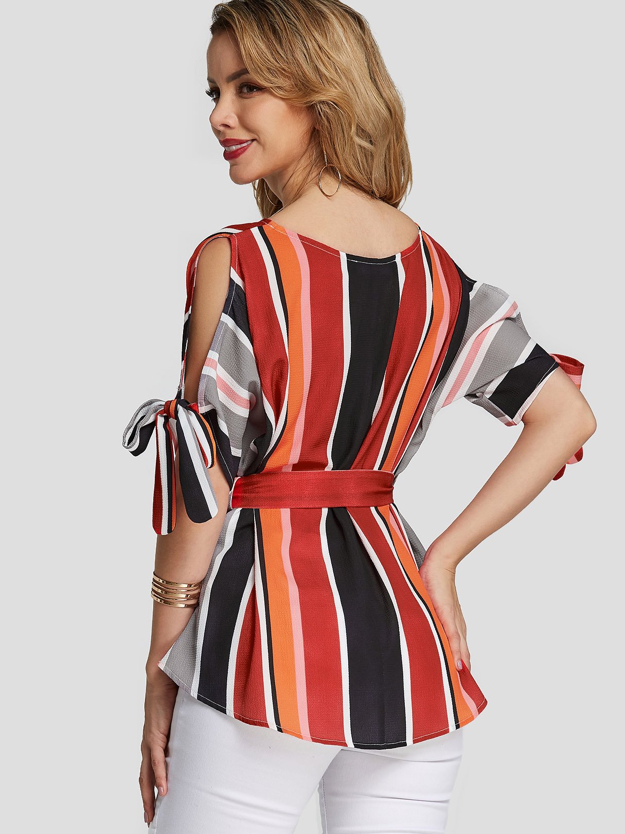ODM Ladies Half Sleeve Blouses