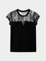 Wholesale Round Neck Lace T-Shirts