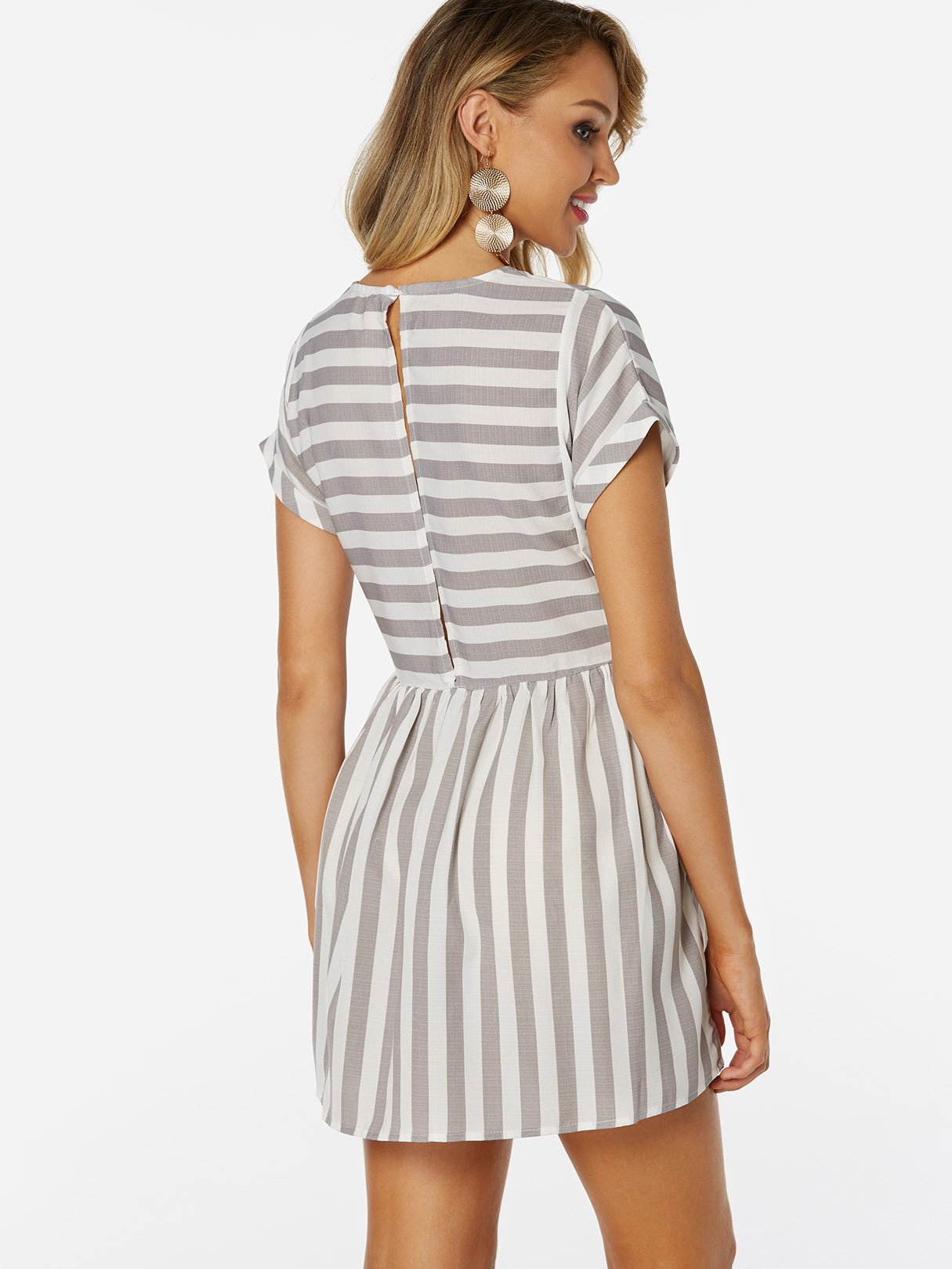 NEW FEELING Womens Gray Casual Dresses