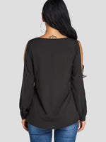 NEW FEELING Womens Black Blouses