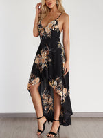 OEM Ladies Black Floral Dresses