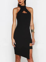 OEM Ladies Black Midi Dresses