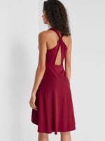 NEW FEELING Womens Burgundy Casual Dresses