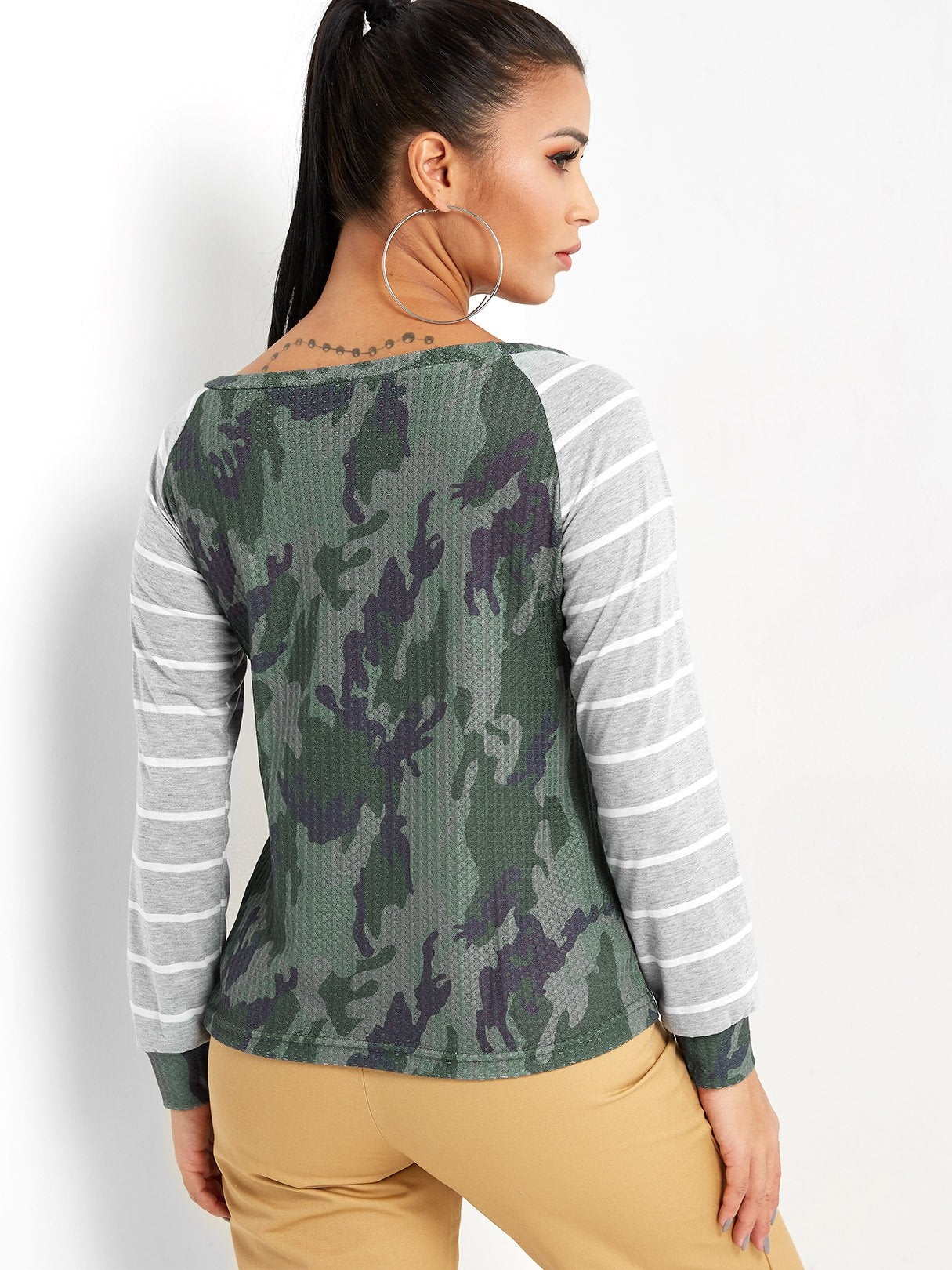 NEW FEELING Womens Green T-Shirts