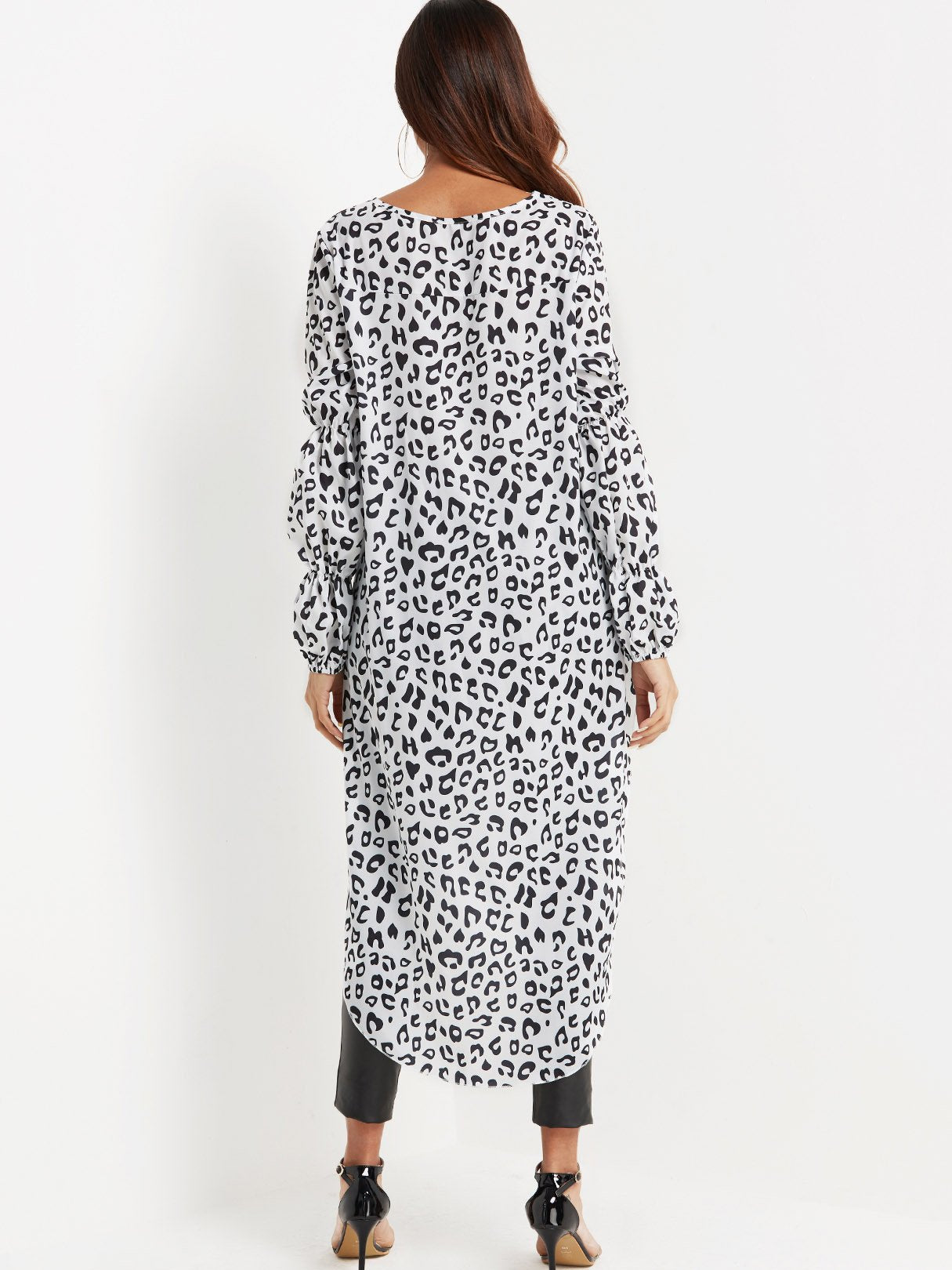 NEW FEELING Womens Leopard Blouses