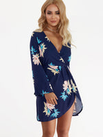 OEM Ladies Blue Mini Dresses
