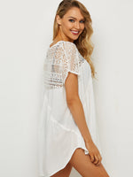 NEW FEELING Womens White Cover-Ups