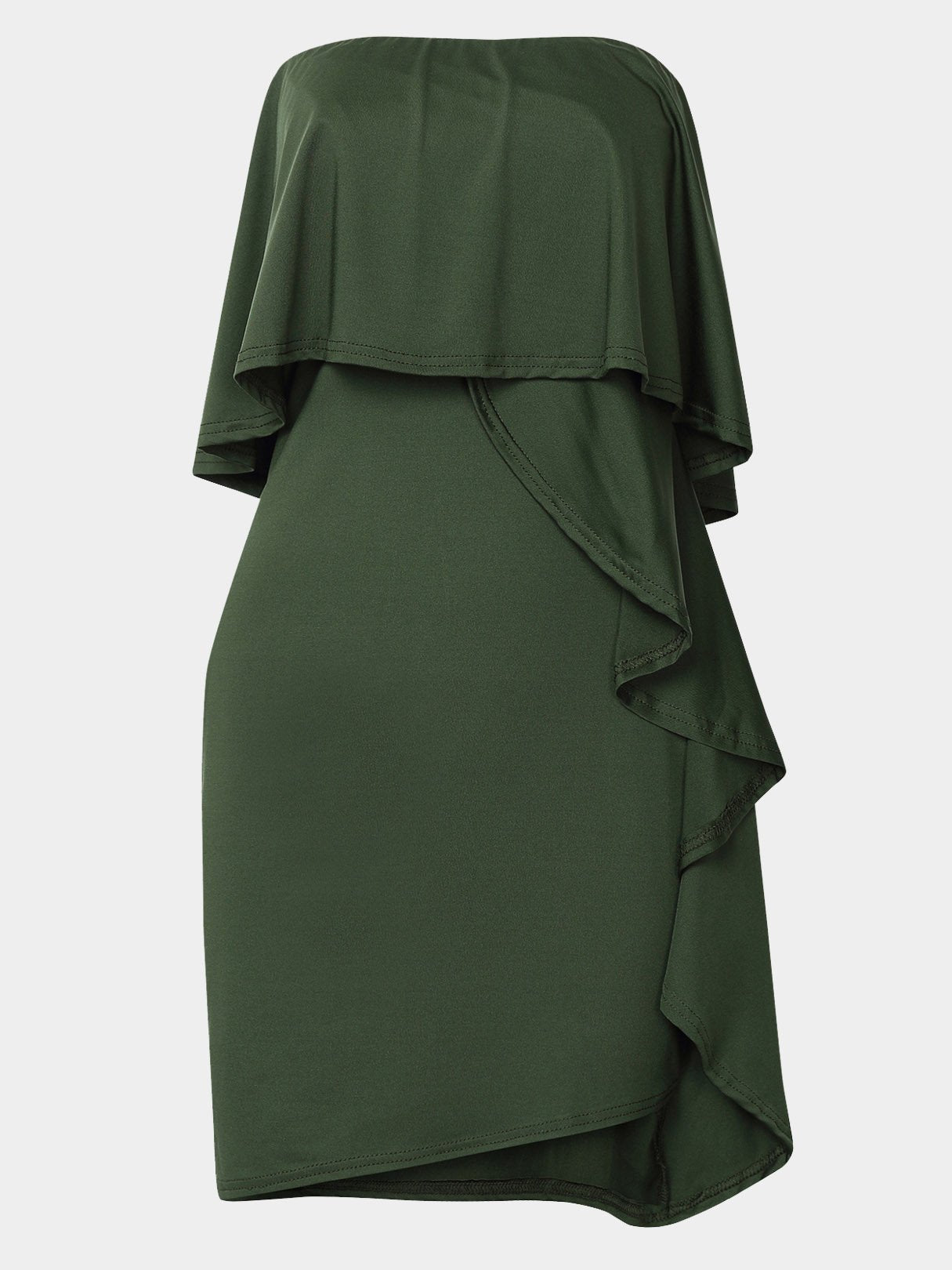 NEW FEELING Womens Army Green Mini Dresses