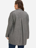 NEW FEELING Womens Grey Plus Size Coats & Jackets