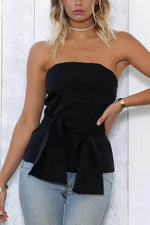 Wholesale Fashion Backless Zip Back Self Tie Tube Top