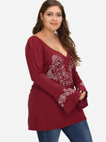 OEM Ladies Red Plus Size Tops