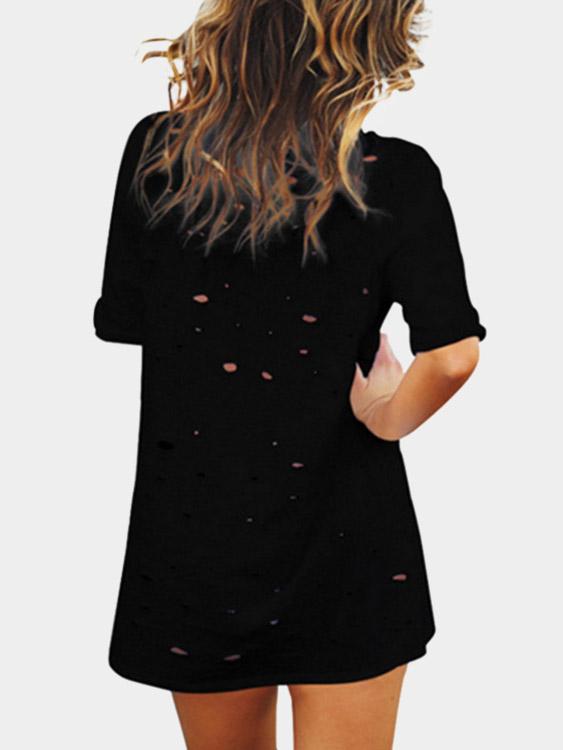 NEW FEELING Womens Black V-Neck Dresses