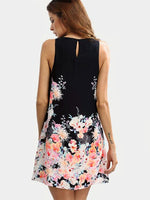 NEW FEELING Womens Black Floral Dresses