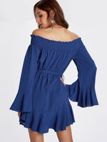 NEW FEELING Womens Blue Mini Dresses